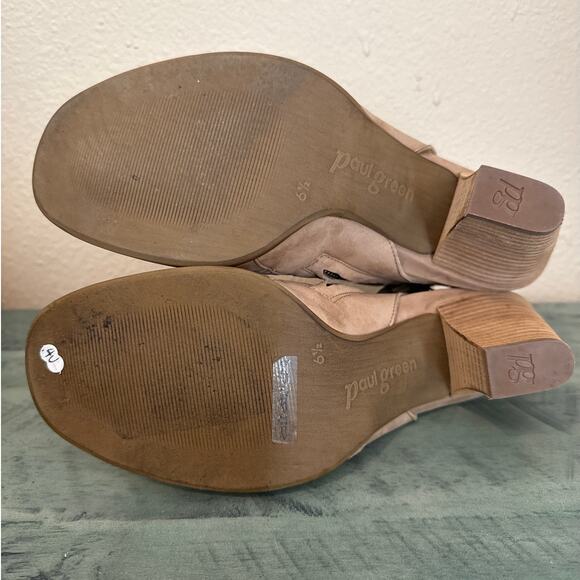 Paul Green Size 9 Sabrina Sandal Sisal Nubuk 3 1/2" Stacked Heel - Picture 14 of 15
